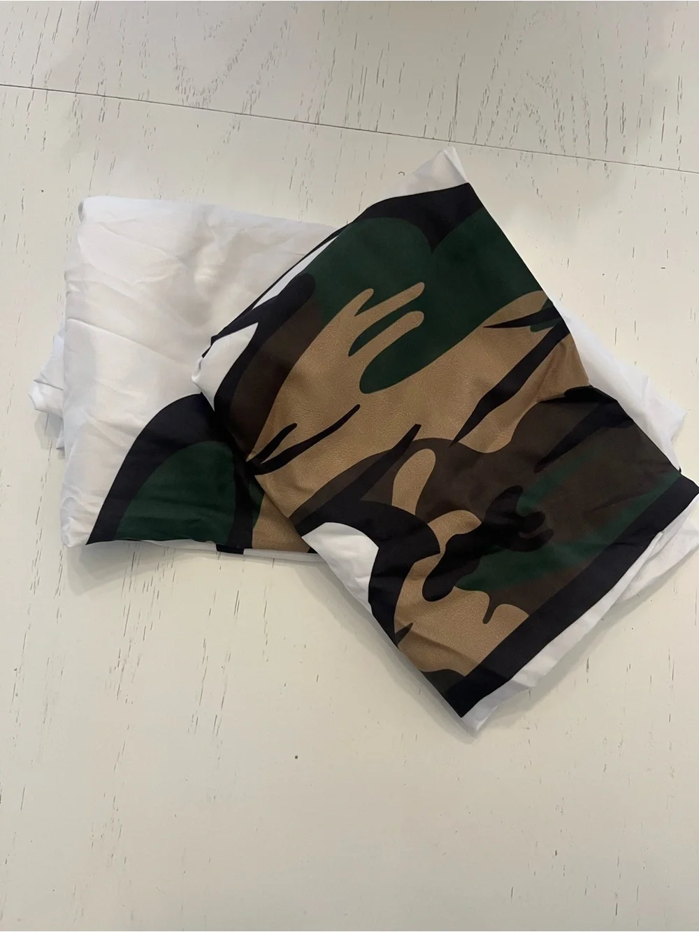 NEW Queen Size White Deer Camo Duvet Cover Set
